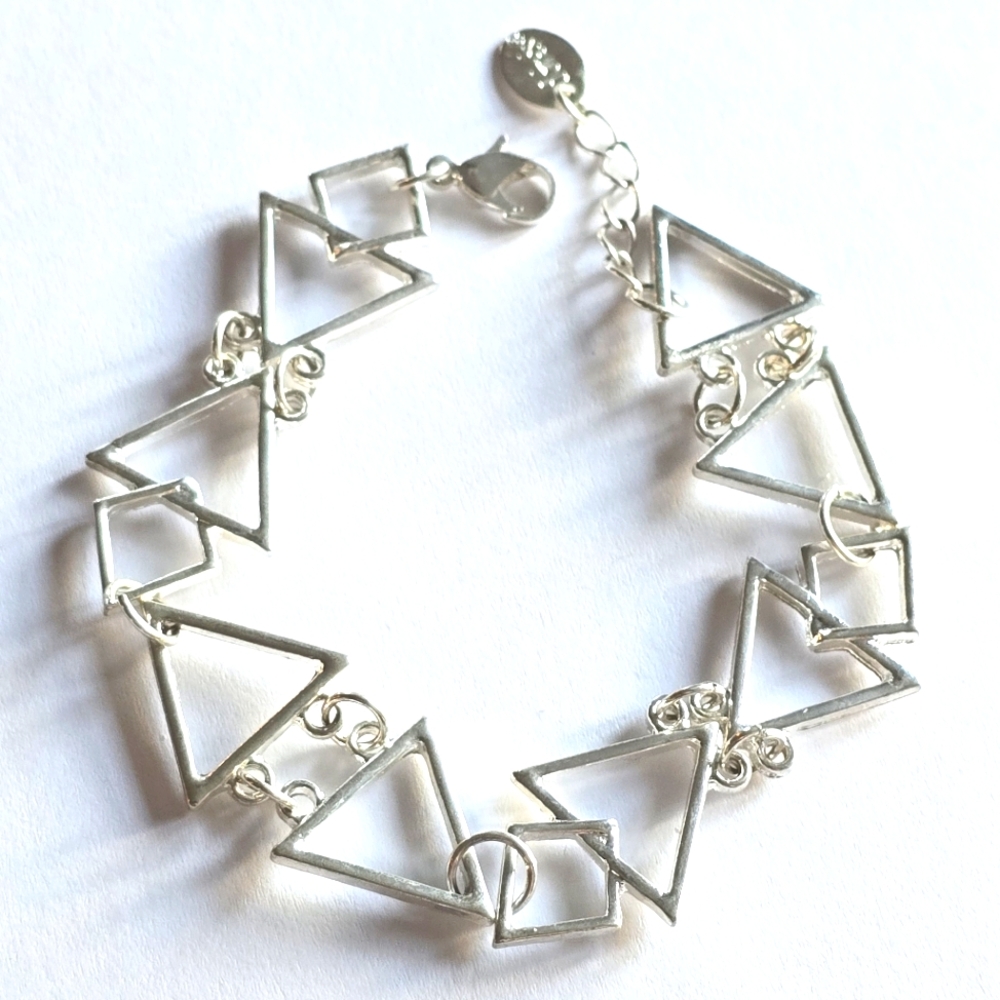 Geometric bracelet silver tone Claire's triangle